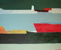 (32) Le port / Oil on canvas